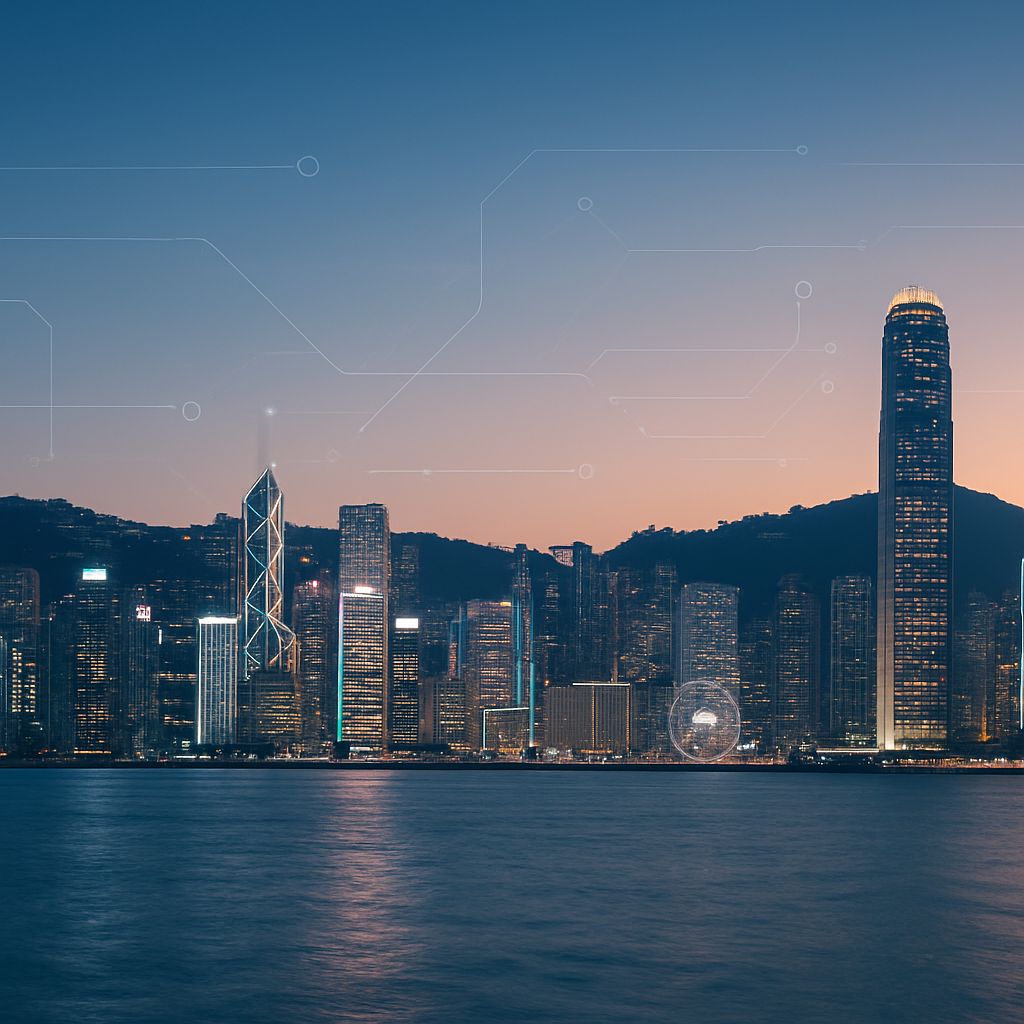 Hong Kong skyline at dusk